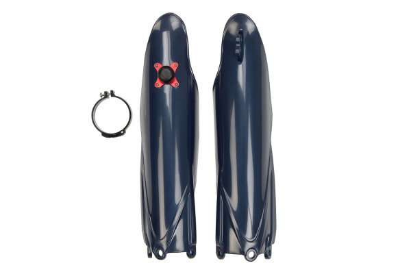 Fork Slider Protector + Quick Starter metallic blue for Yamaha YZ 125 - YZ 250 - YZ 250 F - YZ 450 F - YZ 125 X - YZ 250 FX ...